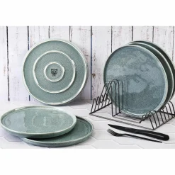 6 Assiettes Magma bleues - D.27 cm-Bjorn Sale