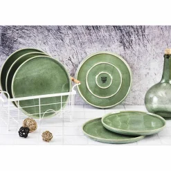 6 Assiettes Magma vertes - D.27 cm-Bjorn Hot