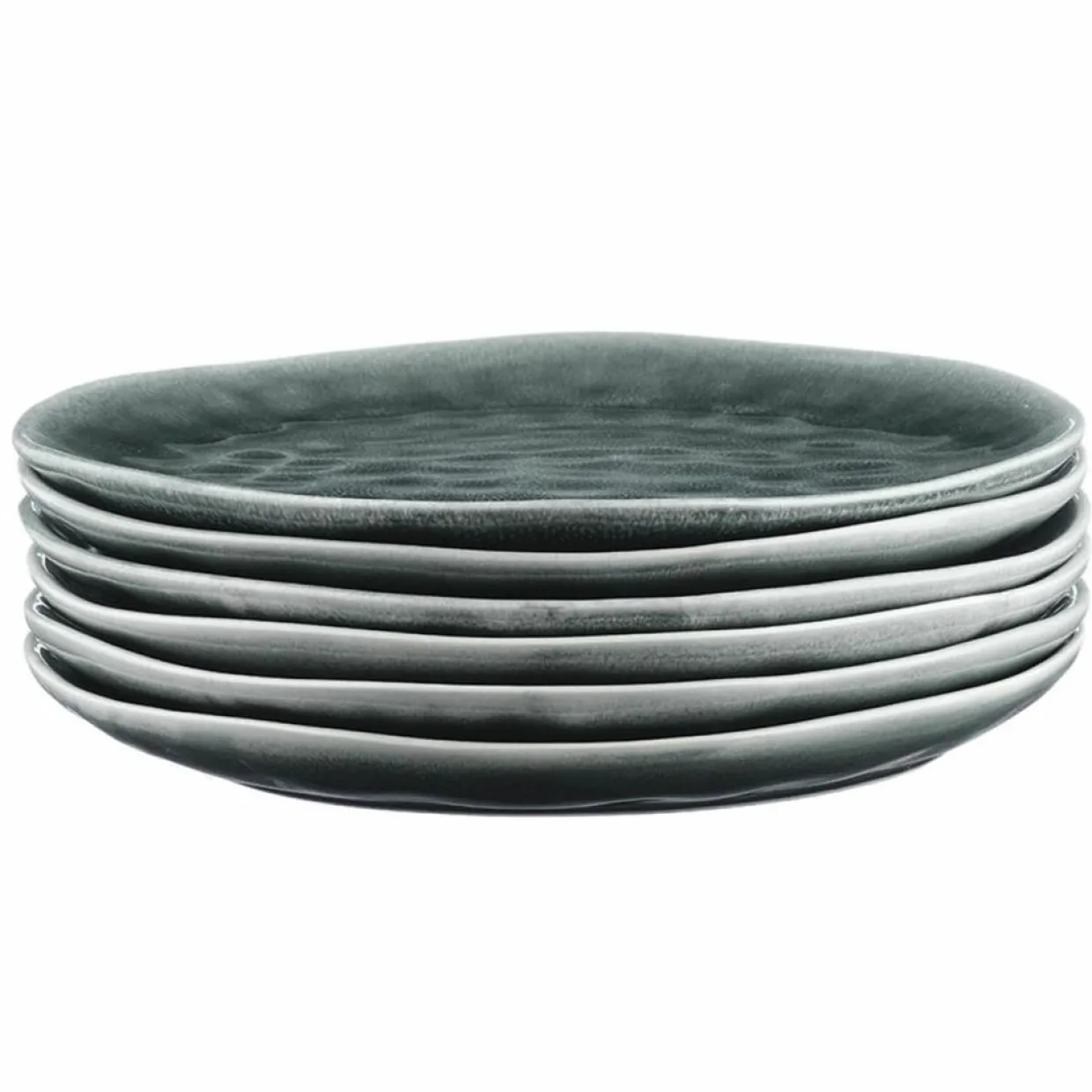 6 Assiettes Moon bleu nuit - D.28.5 cm-Bjorn