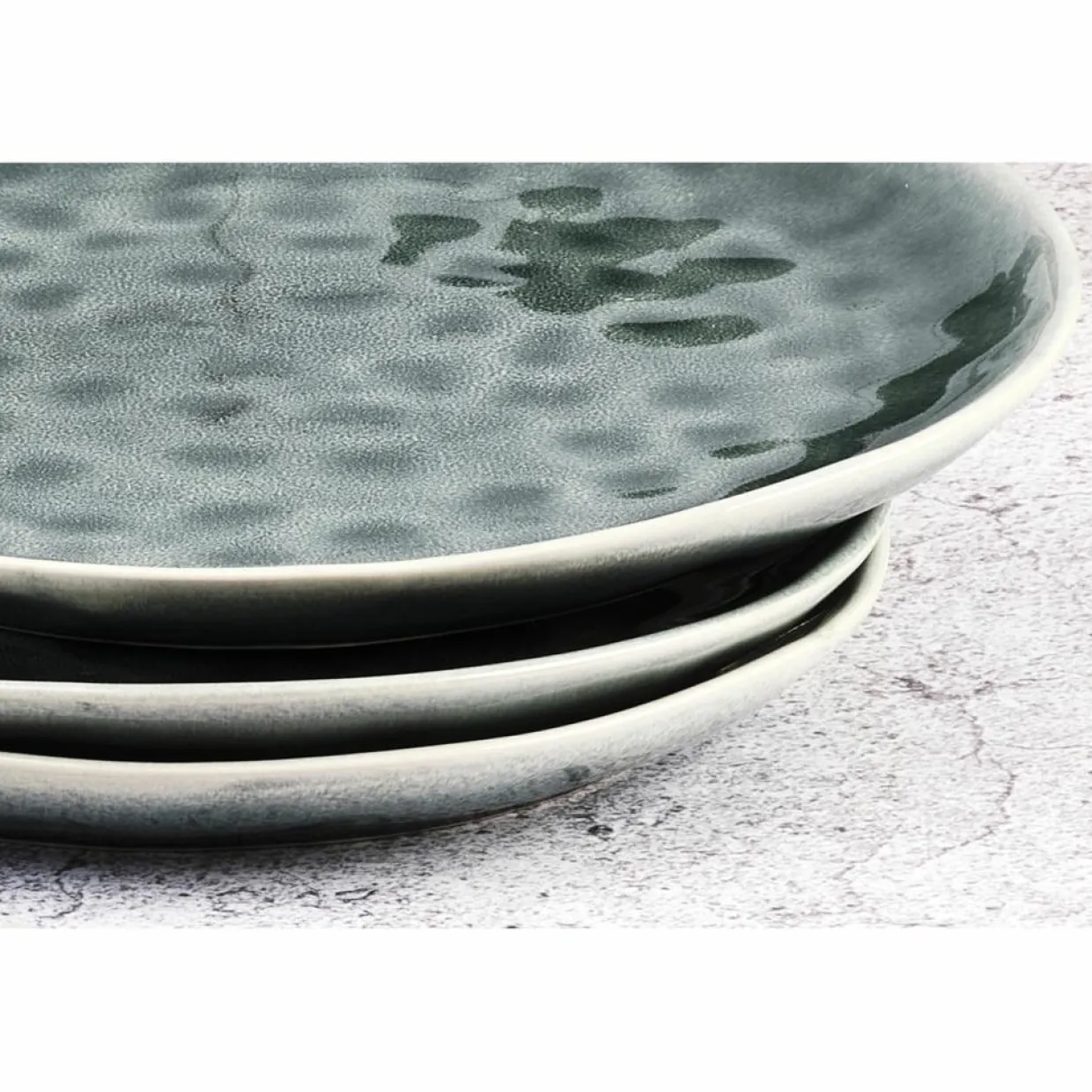 6 Assiettes Moon bleu nuit - D.28.5 cm-Bjorn