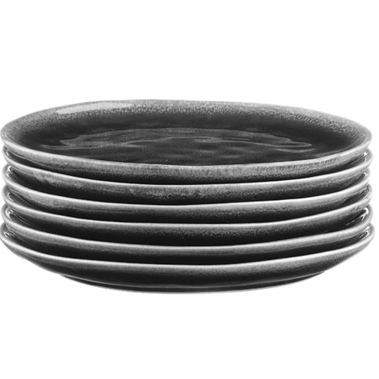 6 Assiettes Moon noires - D.21 cm-Bjorn Online