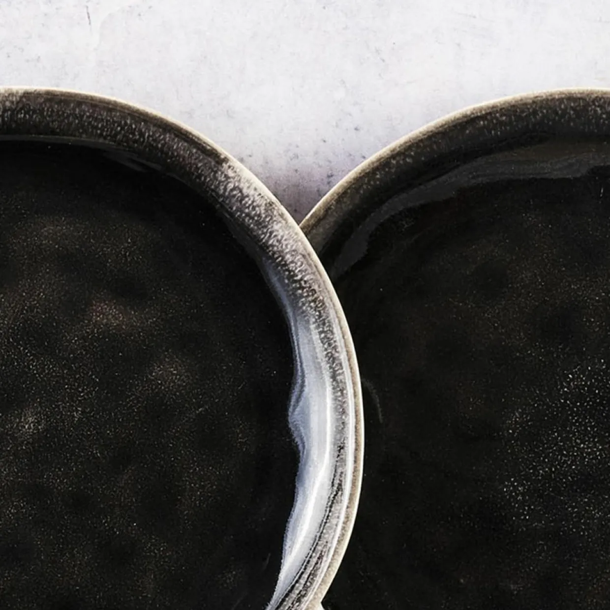 6 Assiettes Moon noires - D.21 cm-Bjorn Online