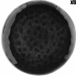 Bjorn Assiettes^6 Assiettes Moon noires - D.28.5 cm