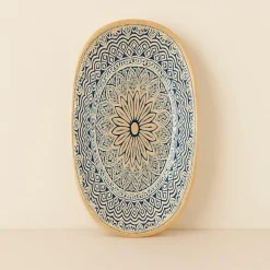 6 Assiettes OvalesByzance 18.5X10.5Cm EnPorcelaine-Novastyl Outlet