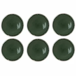 Bjorn Assiettes^6 Assiettes Oxygen gris/vert bouteille/beige - D.27 cm
