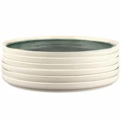Bjorn Assiettes^6 Assiettes Oxygen gris/vert bouteille/beige - D.27 cm