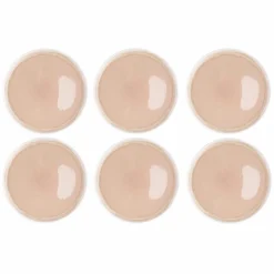 6 Assiettes Oxygen rose poudre/beige - D.27 cm-Bjorn Online