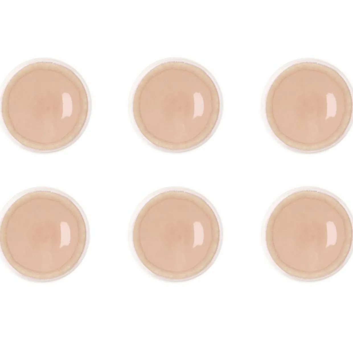 Bjorn Assiettes^6 Assiettes Oxygen rose poudre/beige - D.21.5 cm