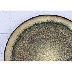 Bjorn Assiettes^6 Assiettes plates en Grès Iris beige/marron - D.26 cm