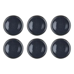 6 Assiettes plates en Grès Iris bleu foncé - D.26 cm-Bjorn Best