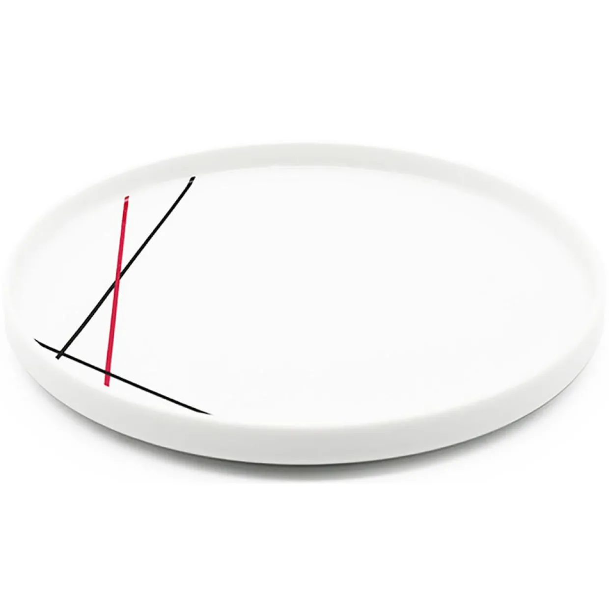 6 Assiettes plates en Porcelaine Bistrot blanches - D.27.5 cm-Fauchon