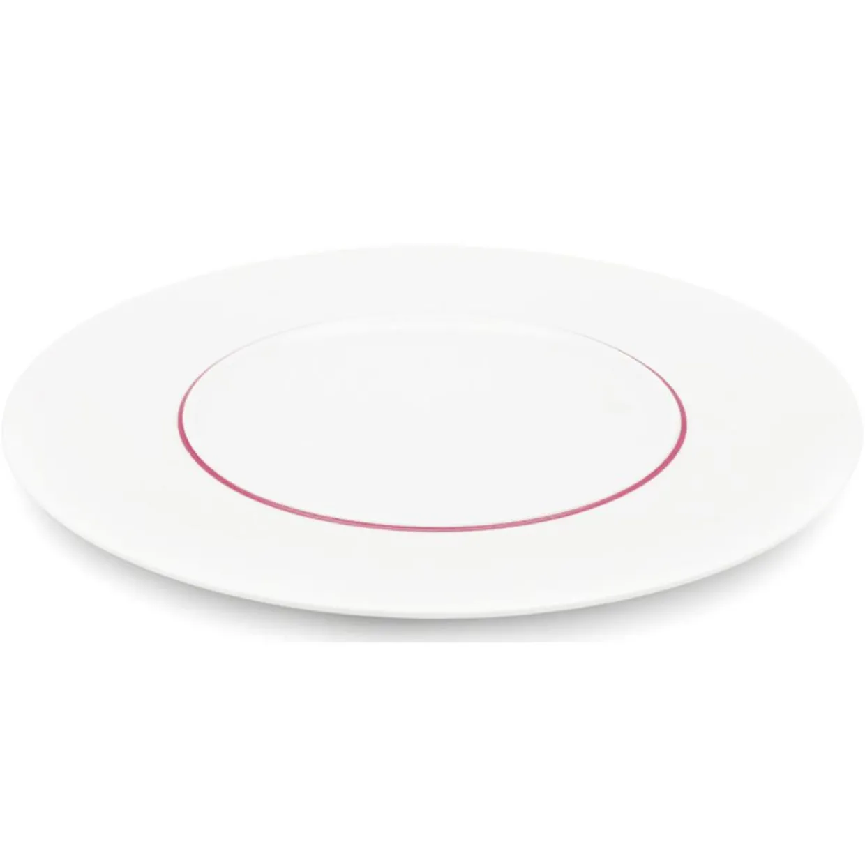 6 Assiettes plates en Porcelaine Ligne blanches - D.29 cm-Fauchon Hot