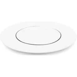 6 Assiettes plates en Porcelaine Ligne blanches - D.29 cm-Fauchon Hot