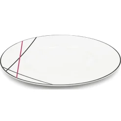 Fauchon Assiettes^6 Assiettes plates en Porcelaine Bistrot chef blanches - D.29 cm