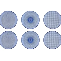 Bjorn Assiettes^6 Assiettes plates Pattern Dark blue bleu foncé - D.26 cm