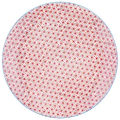 6 Assiettes plates Pattern Color bleu clair/rouge/jaune - D.26 cm-Bjorn