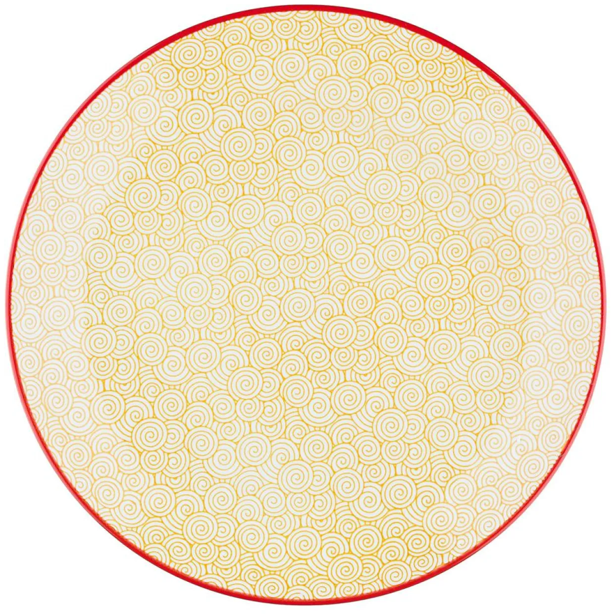 6 Assiettes plates Pattern Color bleu clair/rouge/jaune - D.26 cm-Bjorn