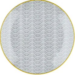 Bjorn Assiettes^6 Assiettes plates Pattern Eclipse gris anthracite - D.26 cm