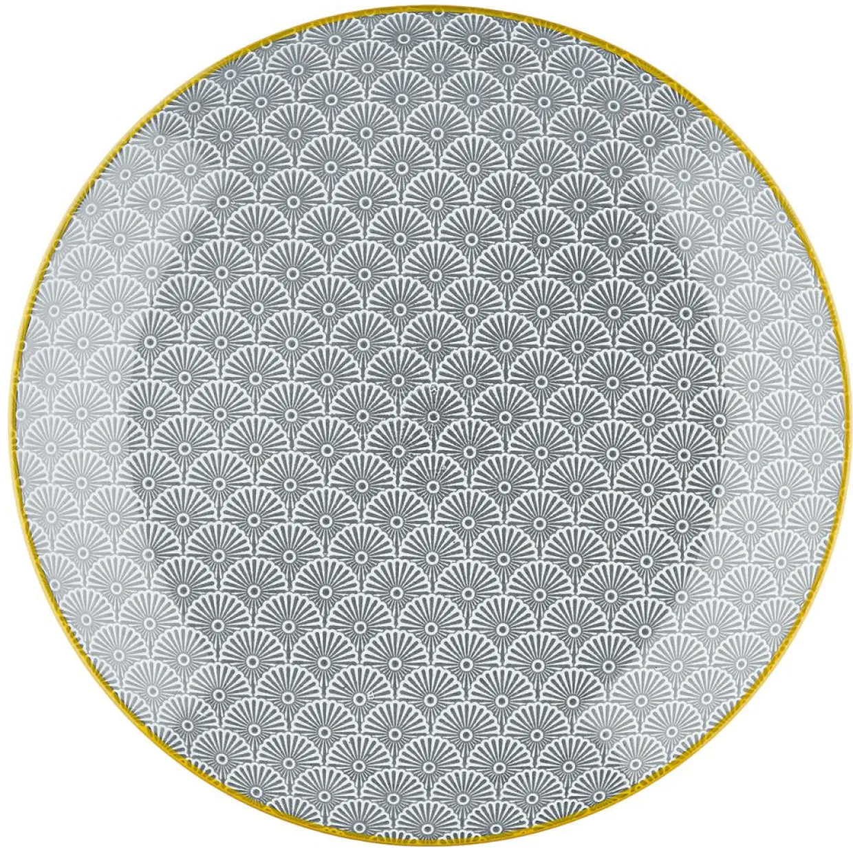 Bjorn Assiettes^6 Assiettes plates Pattern Eclipse gris anthracite - D.26 cm