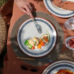 6 Assiettes PlatesAmatxi 25Cm En FaienceBlanc-Novastyl