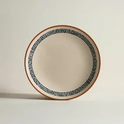 6 Assiettes PlatesAmatxi 25Cm En FaienceBlanc-Novastyl