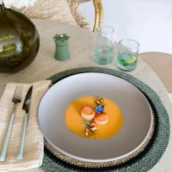 Novastyl Assiettes^6 Assiettes PlatesArita 27Cm En Grès Gris
