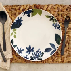 Novastyl Assiettes^6 Assiettes PlatesBleuet 26Cm En Grès