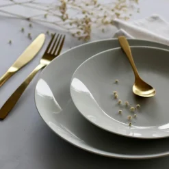 6 Assiettes PlatesMetropolitan 27Cm EnPorcelaine Blanche-Novastyl Best