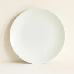6 Assiettes PlatesMetropolitan 27Cm EnPorcelaine Blanche-Novastyl Best