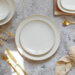 Novastyl Assiettes^6 Assiettes PlatesNuance 27Cm EnPorcelaine Blanc
