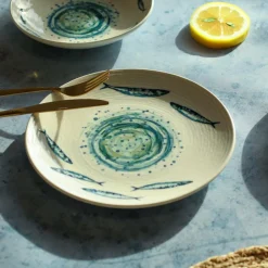 6 Assiettes PlatesSardine 27Cm En Faience-Novastyl New