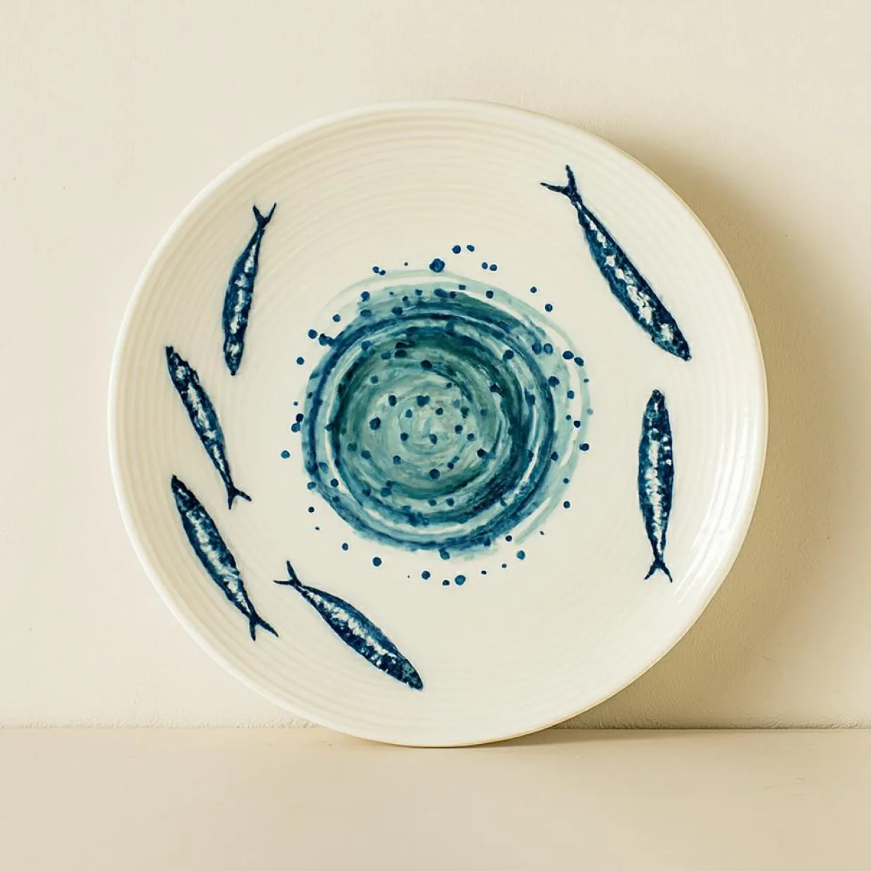 6 Assiettes PlatesSardine 27Cm En Faience-Novastyl New