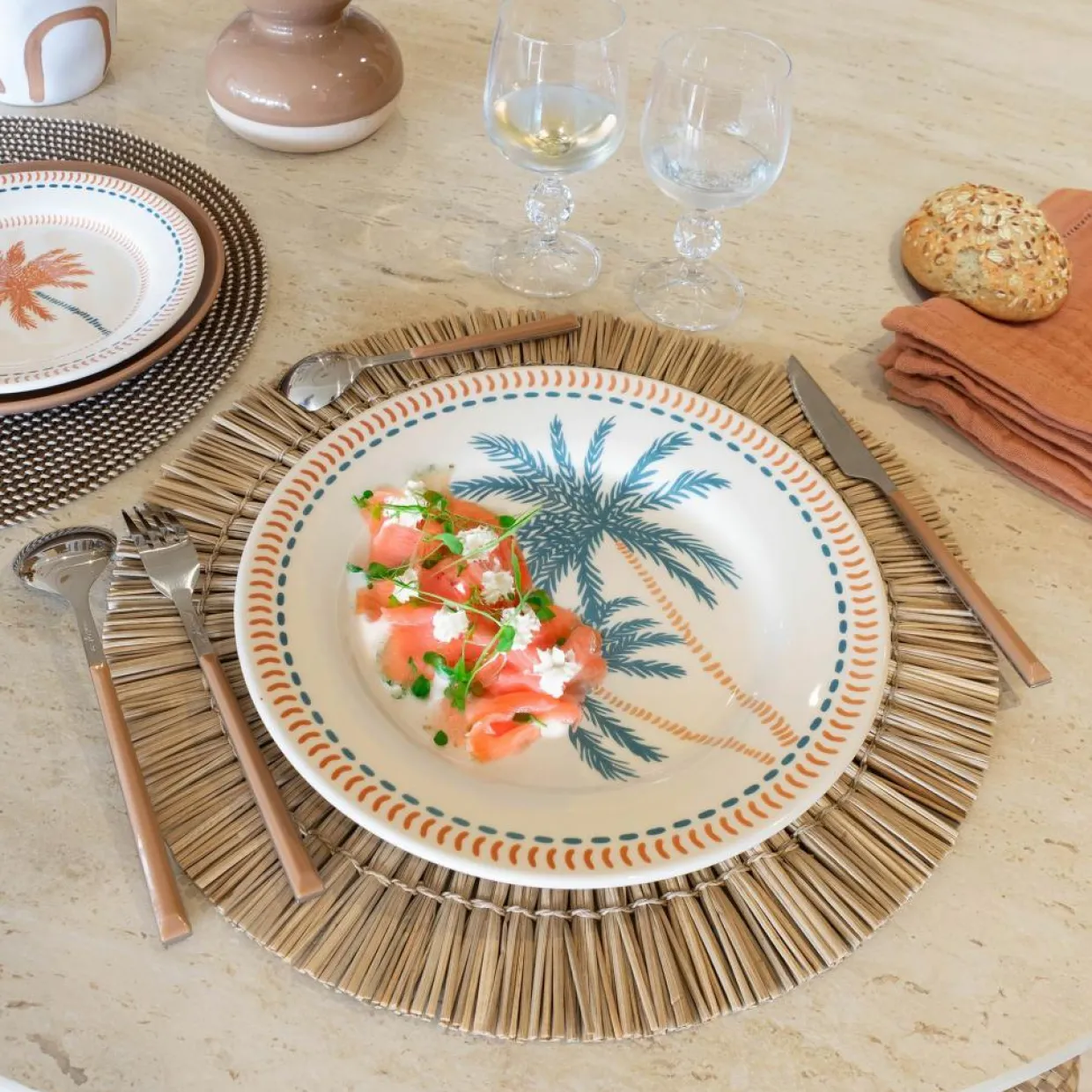 6 Assiettes PlatesTropique 26Cm En Grès-Novastyl Outlet
