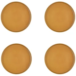 4 Assiettes Scandi jaune ocre - D.21 cm-Bjorn Clearance