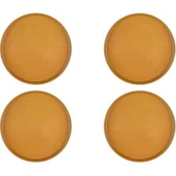 4 Assiettes Scandi jaune ocre - D.27 cm-Bjorn New
