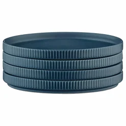 4 Assiettes Scandi bleu marine - D.16 cm-Bjorn Discount
