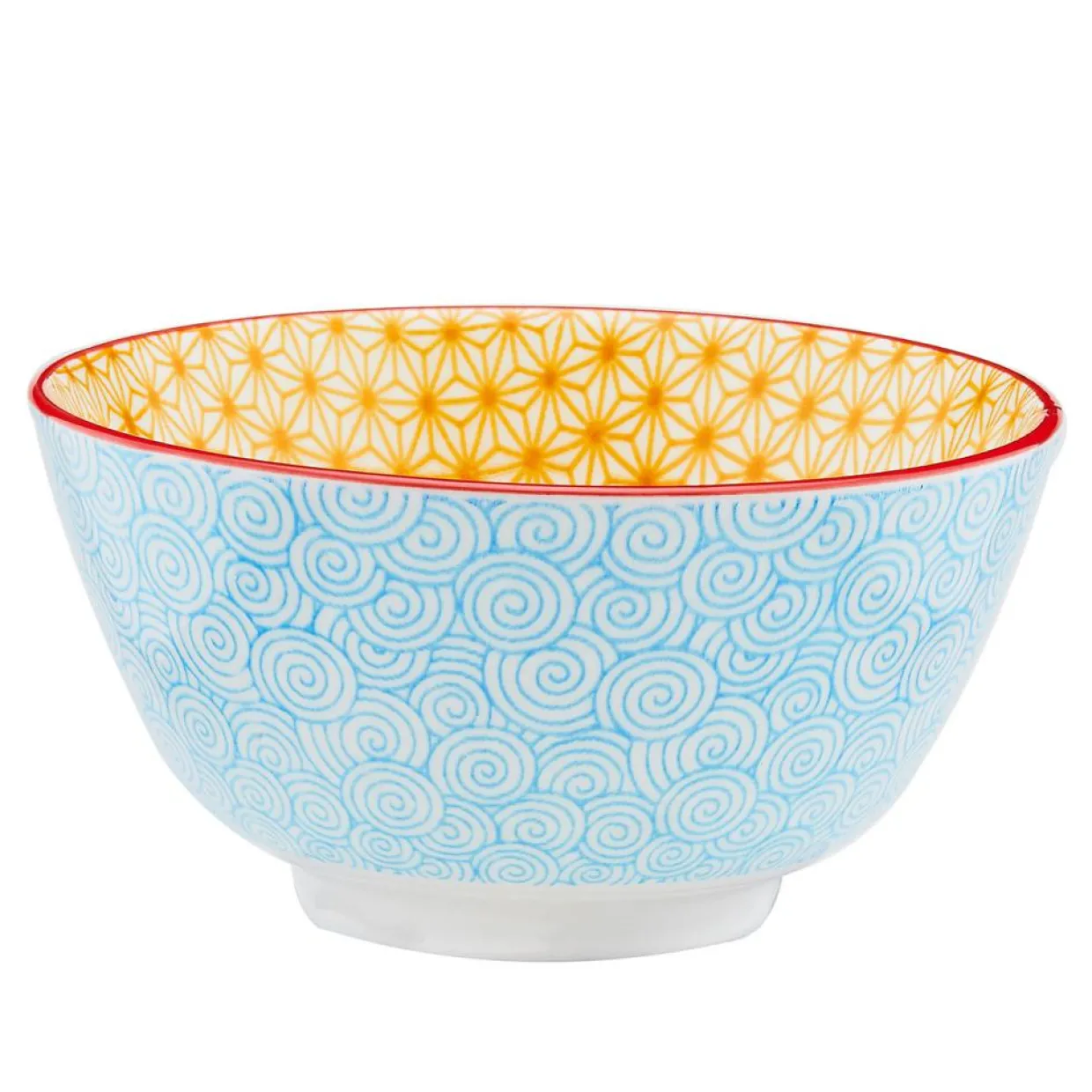 6 Bols apéritif Pattern Color bleu clair/rouge/jaune - D.12 cm-Bjorn Clearance