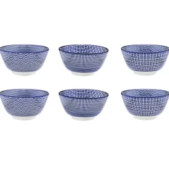 6 Bols apéritif Pattern Dark blue bleu foncé - D.12 cm-Bjorn Best