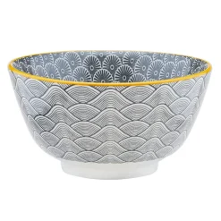 6 Bols apéritif Pattern Eclipse gris anthracite - D.12 cm-Bjorn New