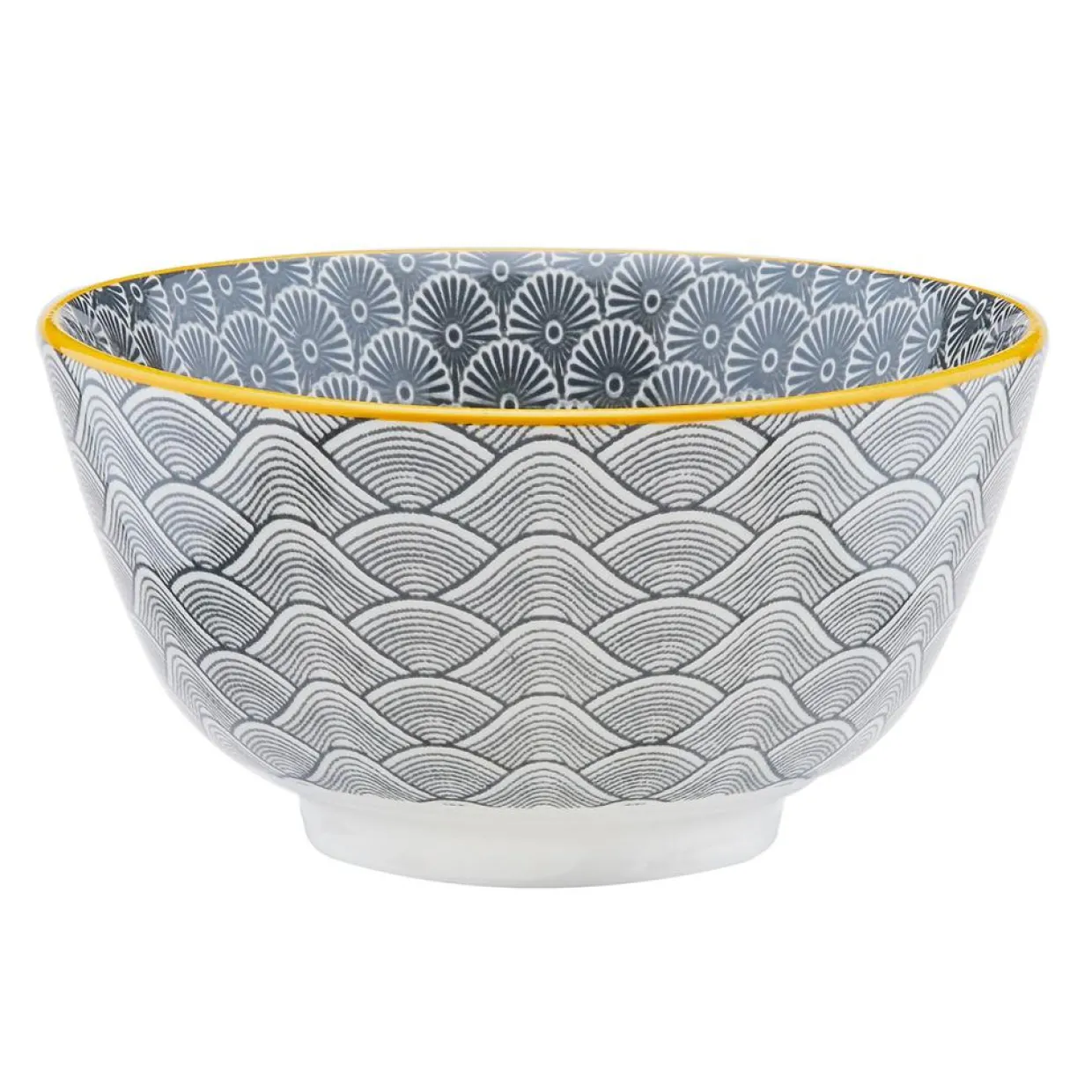 6 Bols apéritif Pattern Eclipse gris anthracite - D.12 cm-Bjorn New