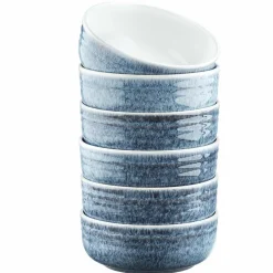 6 Bols Cosmos bleu/blanc nacré - D.15.5 cm-Bjorn Clearance