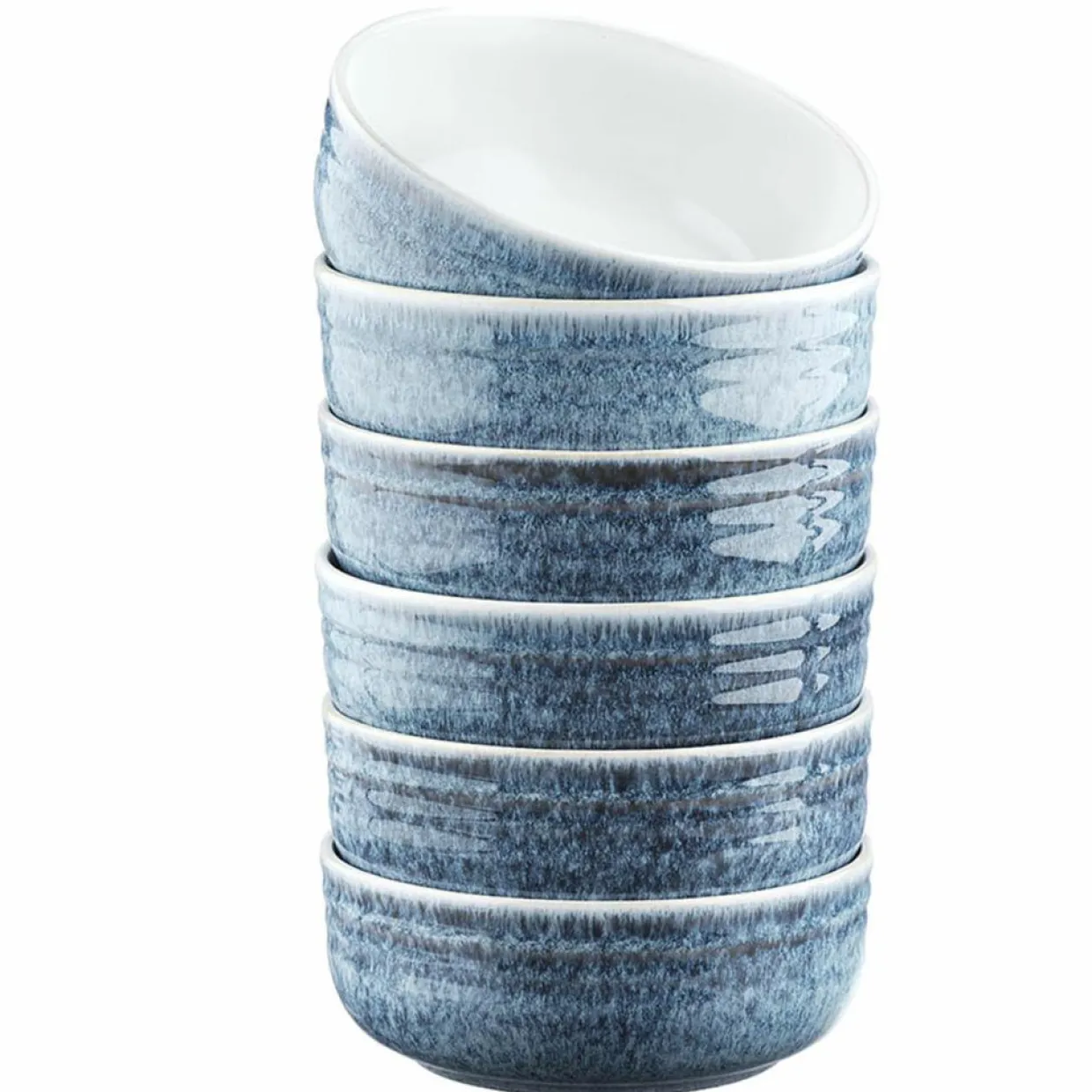 6 Bols Cosmos bleu/blanc nacré - D.15.5 cm-Bjorn Clearance