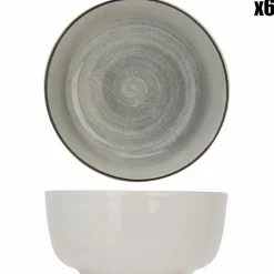 6 Bols en Grès Baltic gris - D.14.5 cm-Cosy & Trendy Online