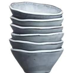 6 Bols en Grès Cloud gris clair - 20 cl-Bjorn Online