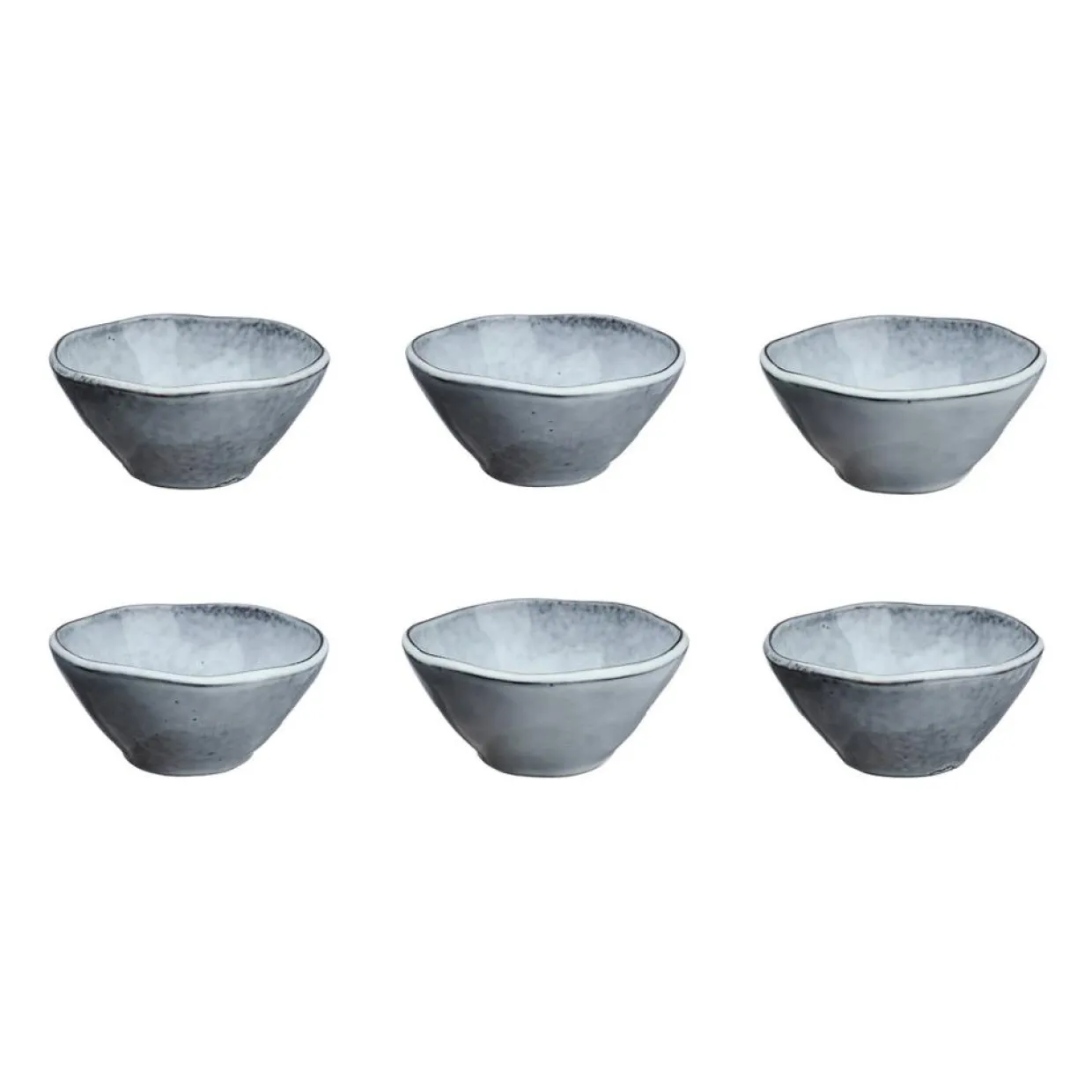6 Bols en Grès Cloud gris clair - 50 cl-Bjorn Hot