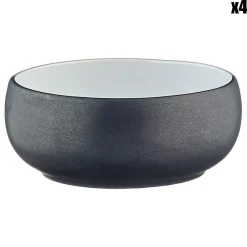 Bjorn Bols^4 Bols en Grès Gourmet blanc granité/noir onyx - 35 cL