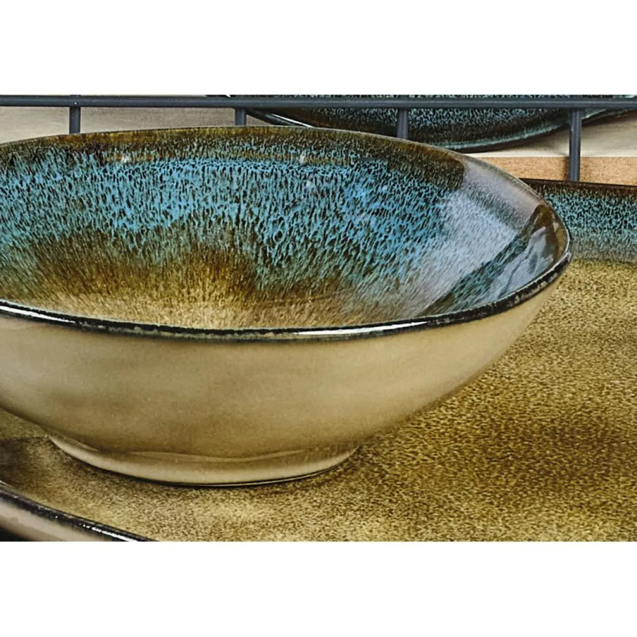 6 Bols en Grès Island kaki/bleu - 30 cl-Bjorn Online