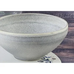 6 Bols en Grès Stone gris clair - 60 cl-Bjorn Outlet