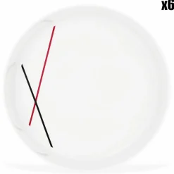 6 Bols en Porcelaine Bistrot blancs - D.19x5 cm-Fauchon Discount