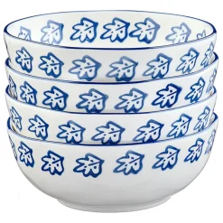 4 Bols en Porcelaine Napoli multicolores - 90 cL-Bjorn